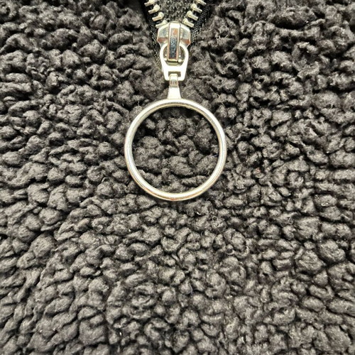 Black boucle sweater small with zipper like new