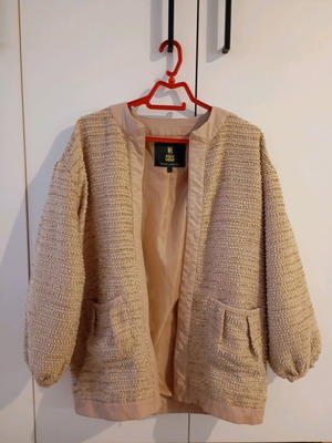 We Coss jacket soft pink with subtle gold thread, like new, size S