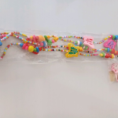 Children's necklace new with colorful hair clips