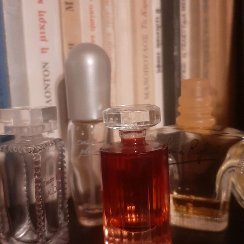 Perfume miniatures used, 5 empty and Lucia perfume gift