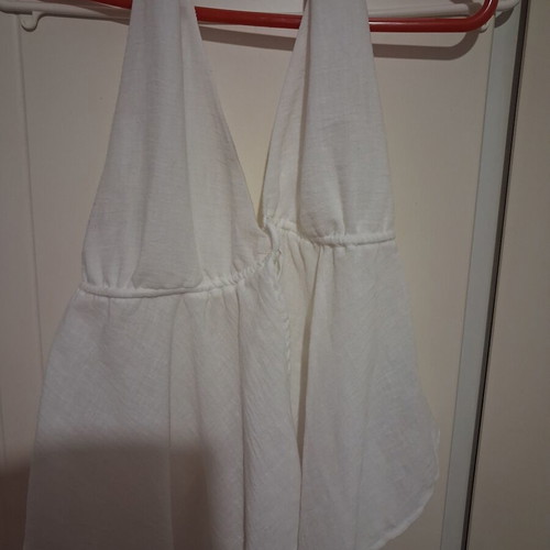 Bershka white halter neck top, size M, like new