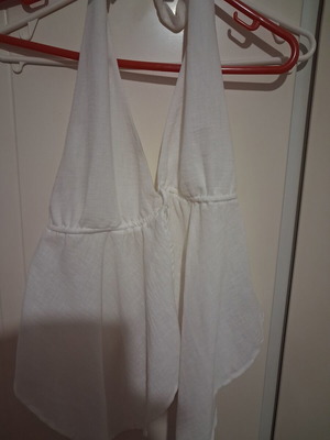 Bershka white halter neck top, size M, like new