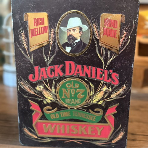 Jack Daniel's Old No. 7 Vintage Metal Box used, 1980s collectible