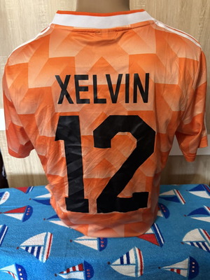 Ολλανδία Xelvin 1988 retro ποδοσφαιρική φανέλα, μέγεθος L