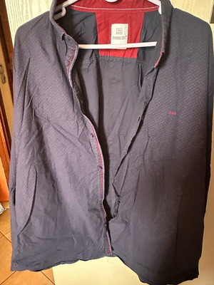 Men's shirt 7XL like new, blue and red
