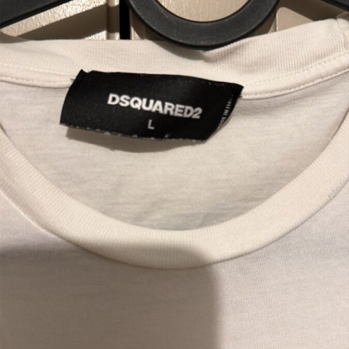 Dsquared T-shirt with embossed print, like new, white and blue