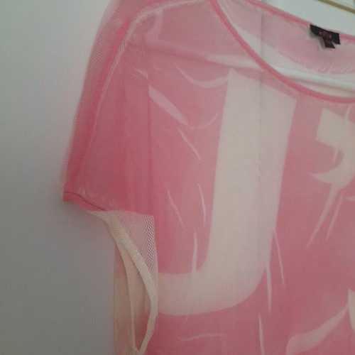 Exte blouse used see-through pink made in Italy