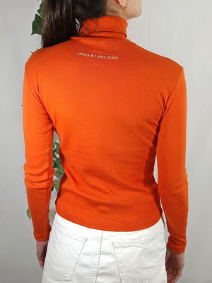 MNG orange cotton turtleneck top like new