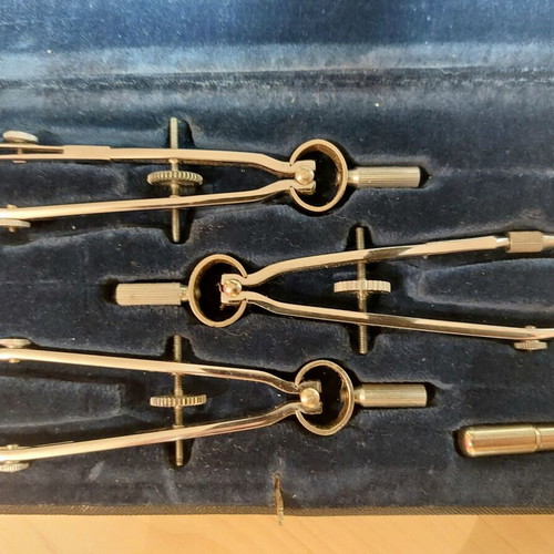 Vintage Alda Precision Technical Drawing Instruments Set like new