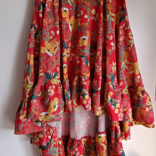 BSB asymmetrical flared skirt like new, multicolor, XS