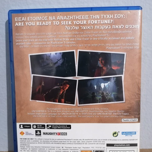 Uncharted Legacy of Thieves Collection Remastered PS5 case used, no game