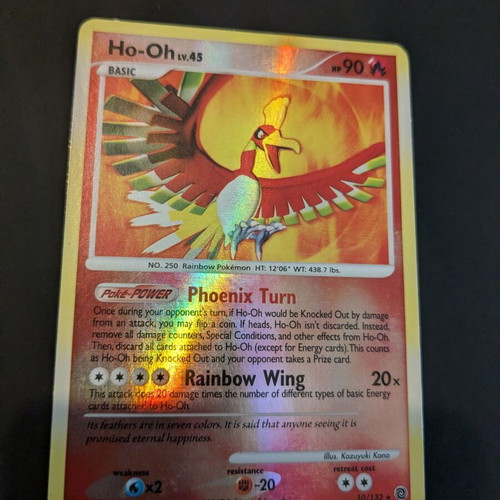 Pokemon Ho-Oh Holo Rare Card Diamond & Pearl Secret Wonders 2007 Near Mint