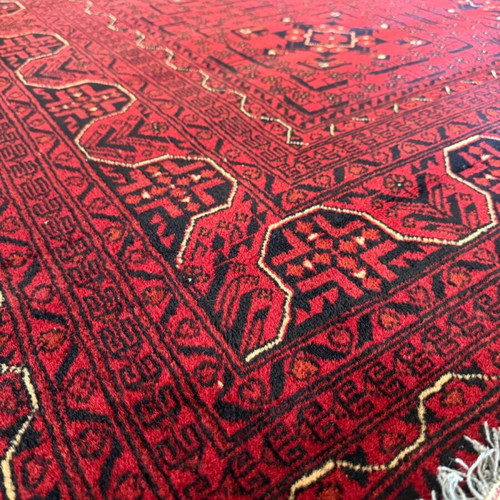 Handmade red bordeaux rug like new 3.2x2.4 meters