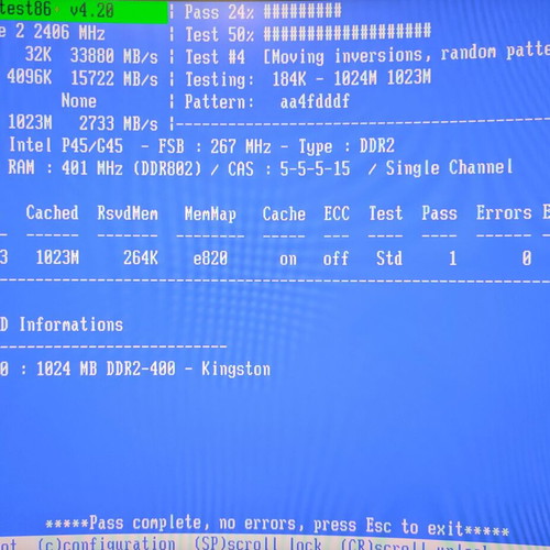 1GB DDR2 Kingston 800MHz 1.8v KVR800D2N5/1G used