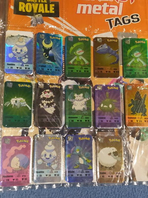 Pokemon tags used, pack of 27 pieces