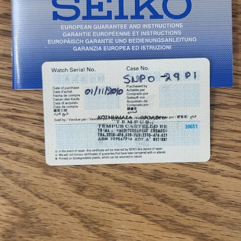 Seiko Arctura 7D48-0AF0 Kinetic Perpetual Calendar watch like new, 47mm