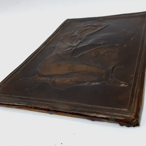 Balkan copper relief plaque Demeter 1983 31x21 cm