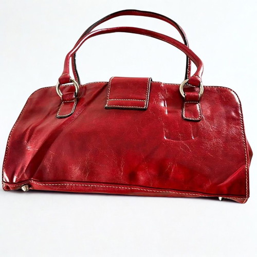Vintage red Italian leather handbag