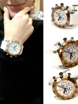 VOGUE χρονογράφος γυναικείο καινούργιο ελβετικό ρολόι με ζαφείρι