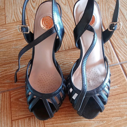 Axel black high sandals new, size 38