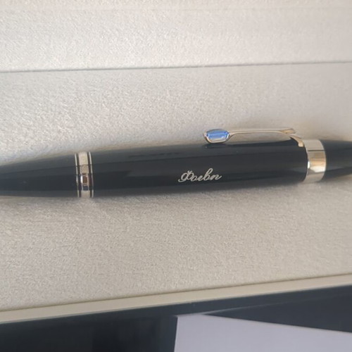 Mont Blanc pen with blue precious stone