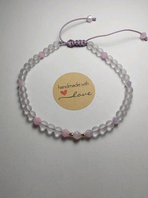 Women's bracelet new, gold and natural quartz