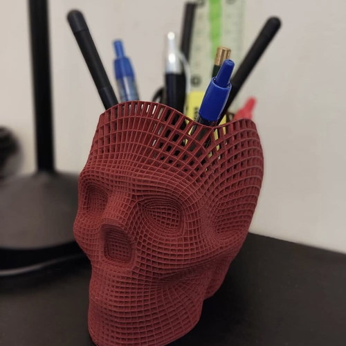 Skull pencil holder new