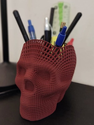 Skull pencil holder new