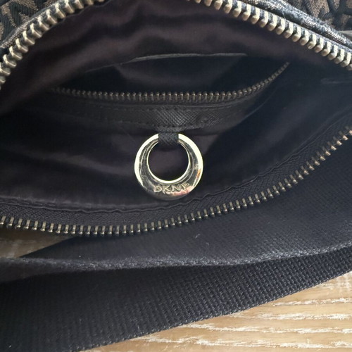 Vintage Y2K DKNY shoulder and crossbody bag, black and brown