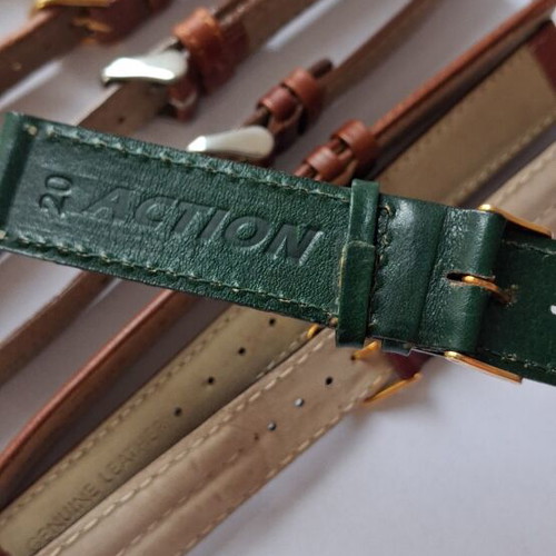 Luxury leather watch straps set of 8, like new, 18 mm and 20 mm
