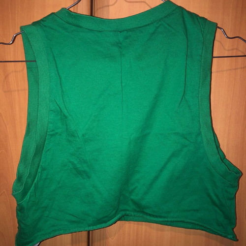 Women's cotton crop top H&M like new, green size M