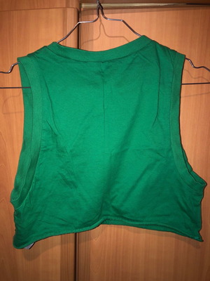 Women's cotton crop top H&M like new, green size M