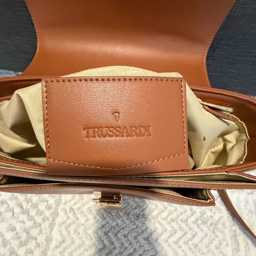 Trussardi crossbody bag brown like new