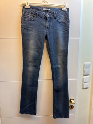 Drykorn low-rise jeans 30/34 slim leg used medium dark with elastane