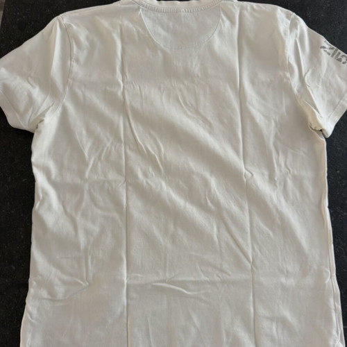 Navy & Green T-shirt, M, white and beige
