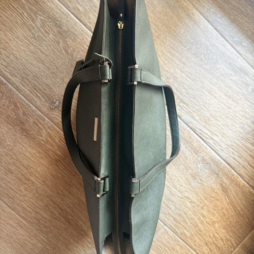 Kate Spade New York Tote Bag used, olive green with zipper