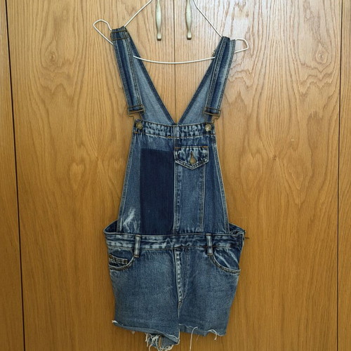 Pink Woman denim jumpsuit like new, blue