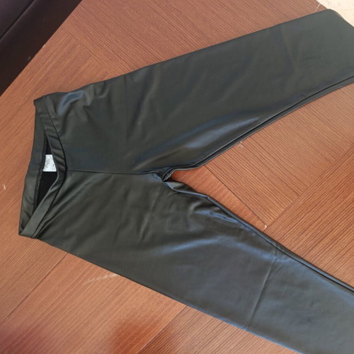 Zara synthetic leather leggings like new, black, size 10 years