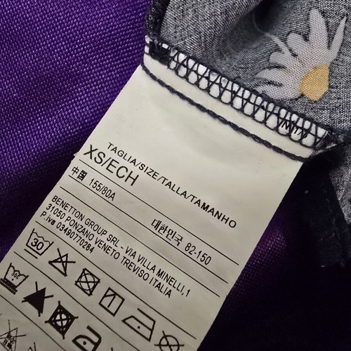 United Colors of Benetton purple floral shirt like new, long sleeve