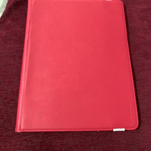 Trust tablet flip cover case used, red leatherette for 10’’ tablet