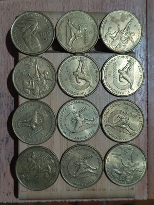 Olympic Games Coins 1994-99 used, incomplete set