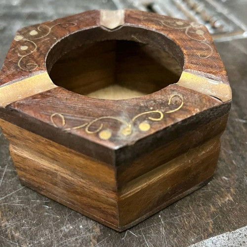 Wooden ashtray new