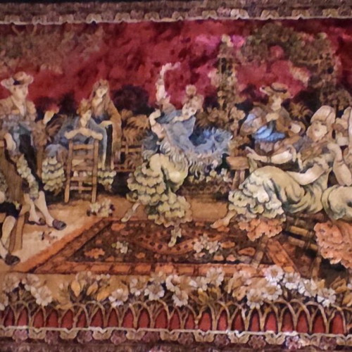 Velveteen Wall Hanging tapestry used, Spanish flamenco dance theme