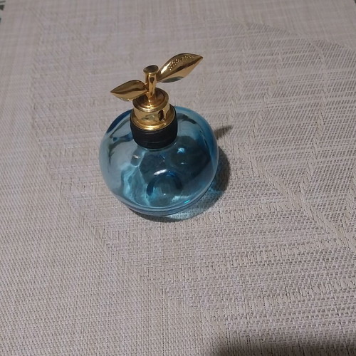 Empty Luna Nina Ricci cologne bottle used, 80ml, apple-shaped
