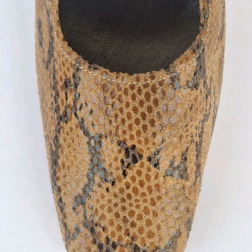 Mallas leather shoes like new, brown snake effect size 38