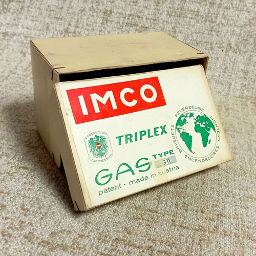 Imco Triplex Gas Type G11 empty paper box used, vintage