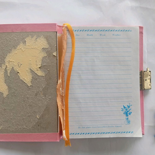 Vintage personal diary used from the 1980s