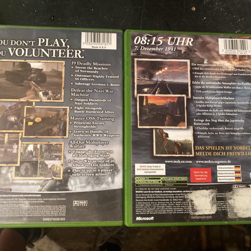 Medal of Honor Frontline and Rising Sun Xbox classic games