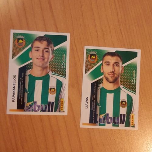 Papakanelos and Liavas Rio Ave Panini stickers