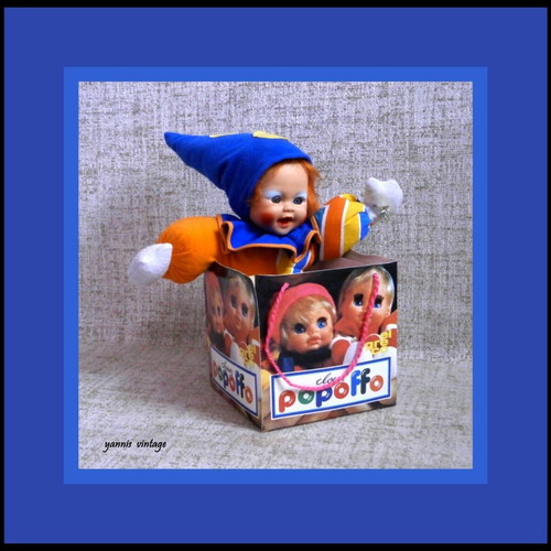 Popoffo Clown doll new with box, El Greco 80s